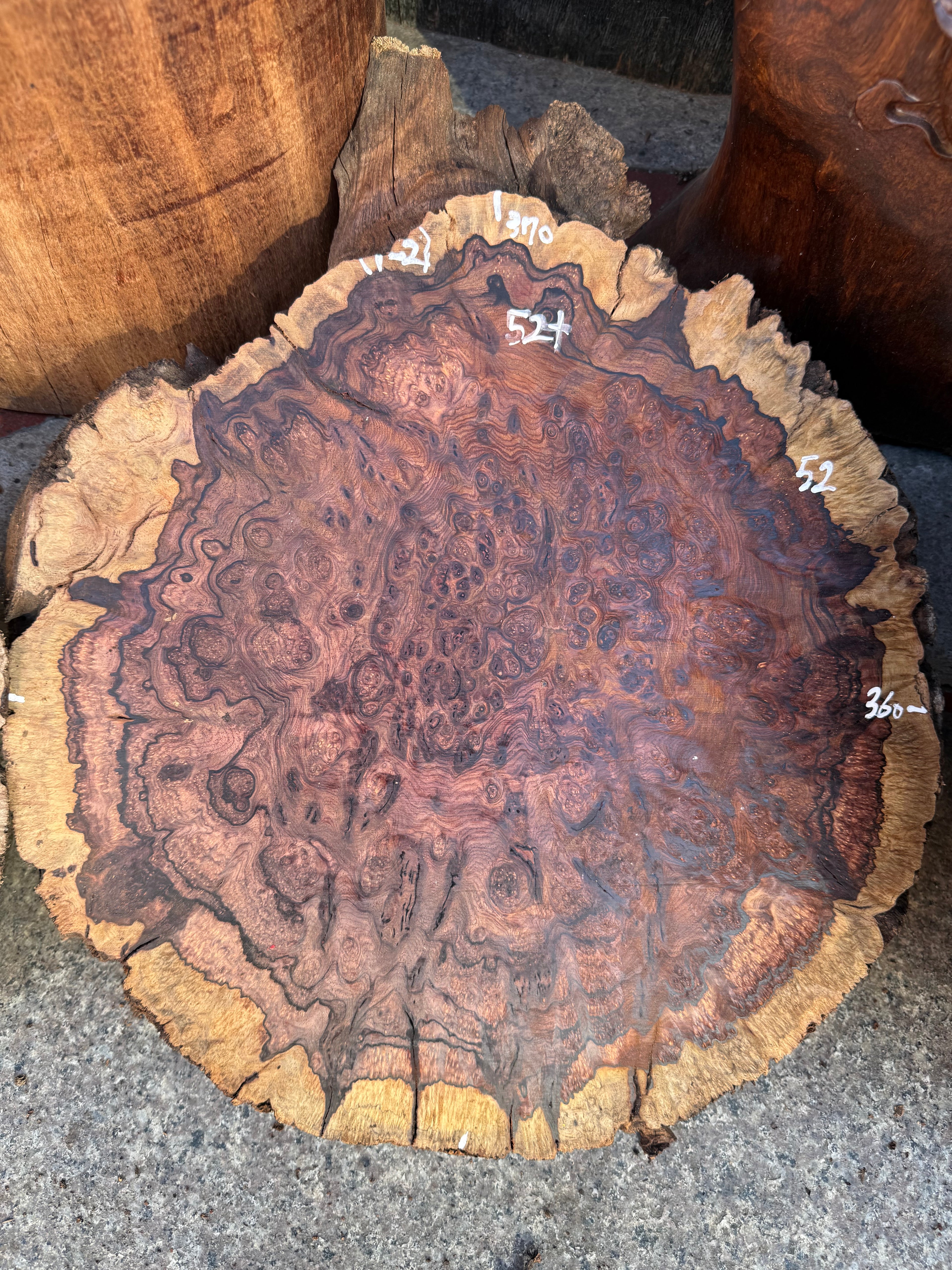 Cocobolo burls